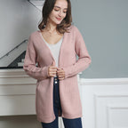 Damen Offene Strickjacke mit lässigem Schnitt und Taschen