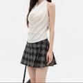 Damen Elegante Chiffonbluse mit schickem Wasserfall-Ausschnitt R&B