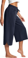 Damen bequeme Culotte mit elastischem Bund und praktischen Taschen R&B