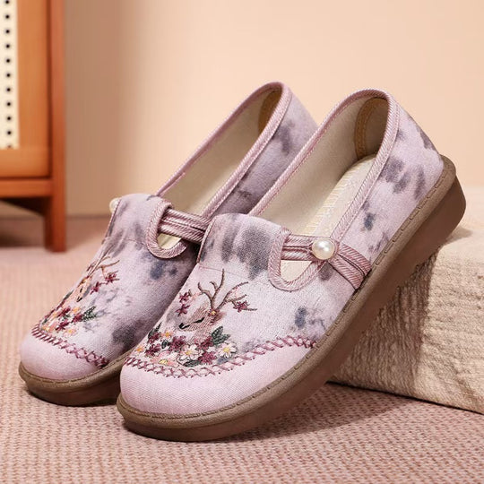 Damen Bequeme und stilvolle Hausschuhe mit floralem Design R&B