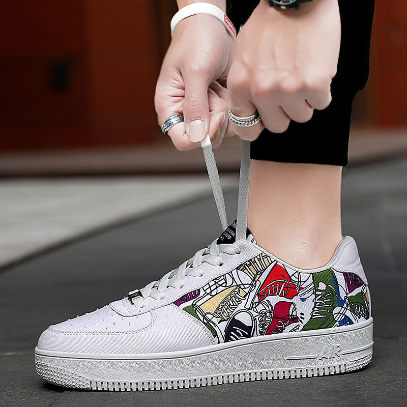 Damen Modische Sneakers mit buntem Grafiken-Design R&B
