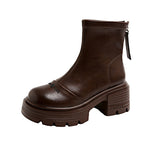 Damen modische Ankle Boots mit robustem Profil und praktischer Zipperöffnung R&B