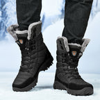 Damen Warm gefütterte Winterstiefel mit rutschfester Sohle und hohem Schaft R&B
