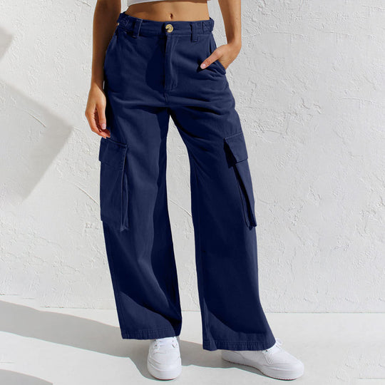Damen Cargo-Hose mit weitem Bein und praktischen Taschen R&B