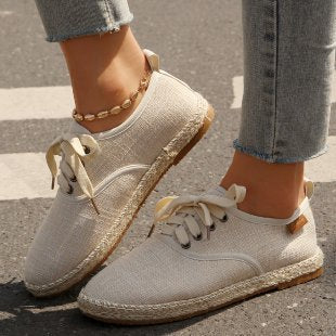 Damen bequeme Slip-Ons mit jute Details R&B