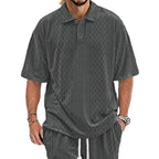 Herren Polohemd mit strukturiertem Design und bequemer Passform