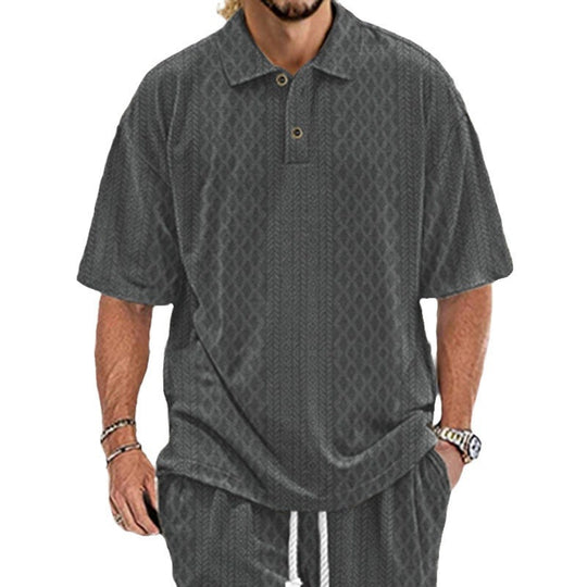 Herren Polohemd mit strukturiertem Design und bequemer Passform R&B