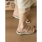 Damen elegante Slingback Sandalen mit feinen Riemen R&B