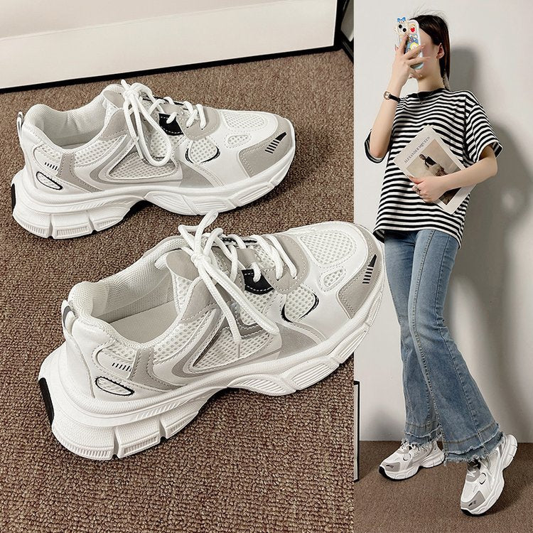 Damen Sportliche Lauf-Sneaker mit atmungsaktiver Mesh-Oberfläche und dämpfender Sohle R&B