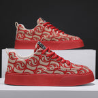 Damen modische Sneakers mit dekorativem Muster und rutschfester Sohle