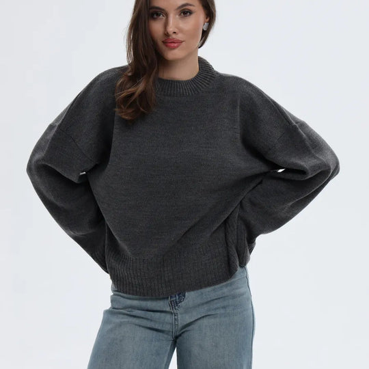 Damen Bequemer Pullover mit Oversized-Schnitt und breiten Ärmeln R&B