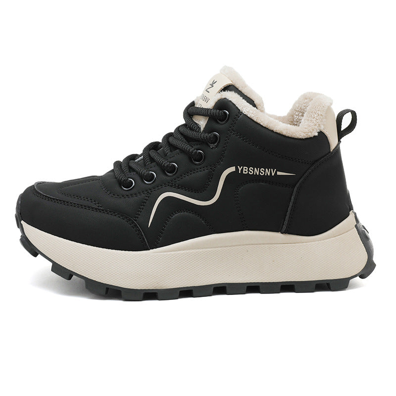 Damen hochgeschnittene Sneakers mit warmem Innenfutter und rutschfester Sohle R&B