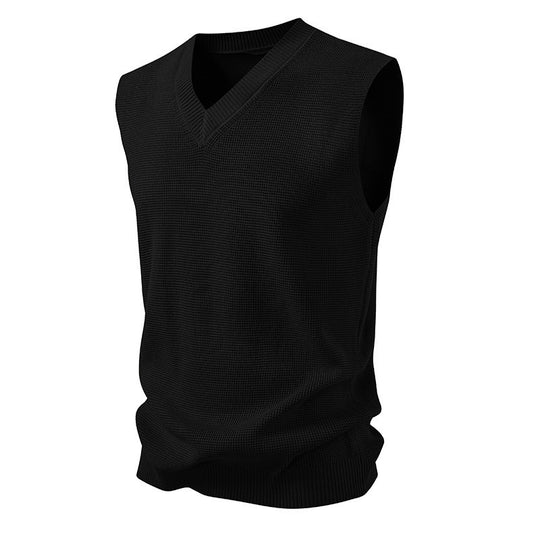 Herren ärmelloser Pullover im strukturierten Design R&B