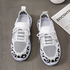 Damen Sneakers mit ergonomischem Mesh-Obermaterial und trendigem Tierprint R&B