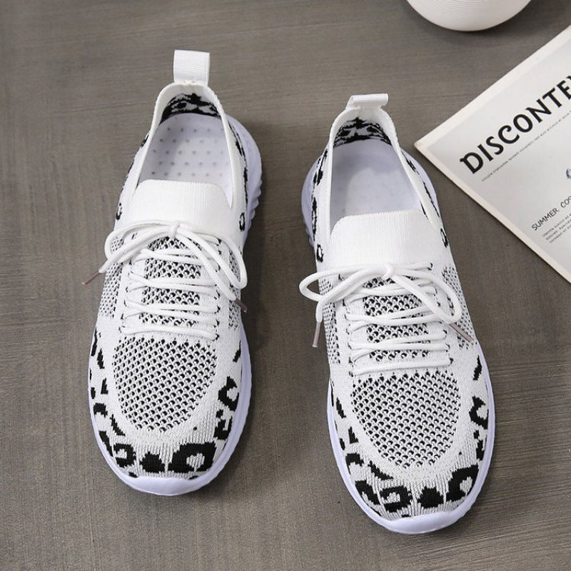 Damen Sneakers mit ergonomischem Mesh-Obermaterial und trendigem Tierprint R&B