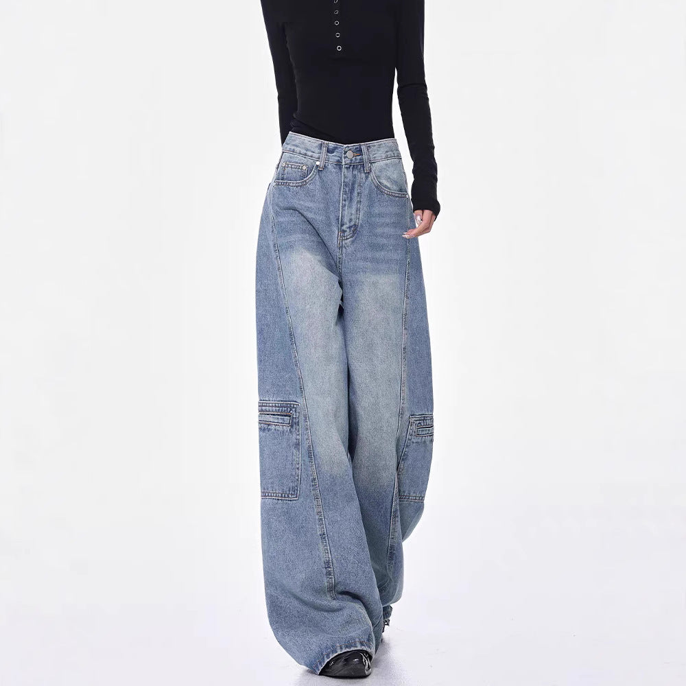 Damen Weite Baggy-Jeans im lässigen Oversized-Schnitt mit praktischen Taschen R&B