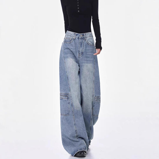 Damen Weite Baggy-Jeans im lässigen Oversized-Schnitt mit praktischen Taschen R&B