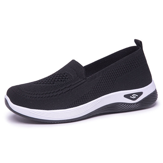 Damen Hochwertige Slip-On Freizeitschuhe mit atmungsaktiver Strickoberfläche R&B