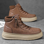 Damen Hohe Schnürstiefel mit seitlichem Reißverschluss und dämpfender Sohle R&B