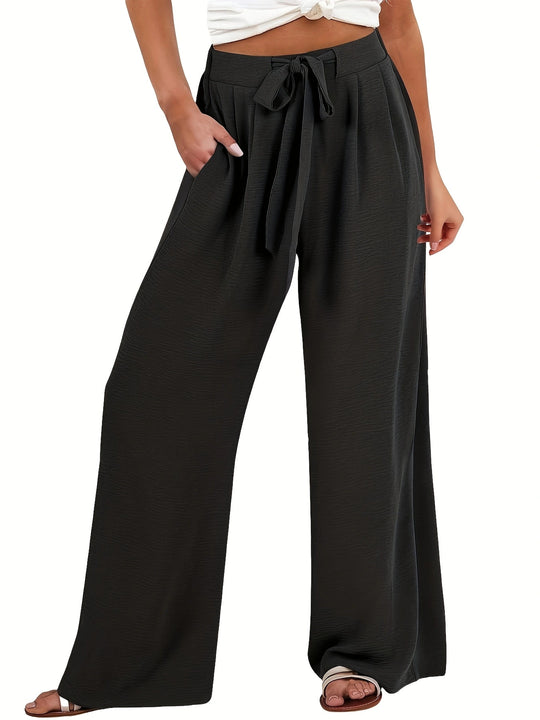 Damen Leichte und luftige Palazzohose mit seitlichen Taschen R&B