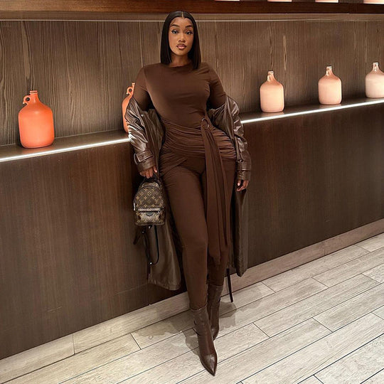 Damen Elegantes Komplettoutfit mit raffinierter Drapierung R&B