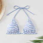 Damen Triangel-Bikinioberteil mit modischem Zra-Muster