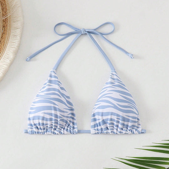 Damen Triangel-Bikinioberteil mit modischem Zebra-Muster R&B