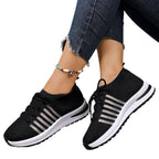Damen Sportliche Sneaker mit atmungsaktiver Strickoberfläche und rutschfester Sohle R&B