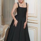 Damen Elegantes Ballkleid mit Einem Taillierten Oberteil und Weichem, Schwingendem Rock R&B