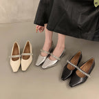 Damen elegante Ballerinas mit dekorativem Strassriemen R&B