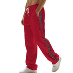 Herren Sportliche Jogginghose mit Karomuster und Druckknopf-Detail R&B