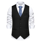 Herren elegante Anzugweste mit feiner Struktur und hochwertigem Material