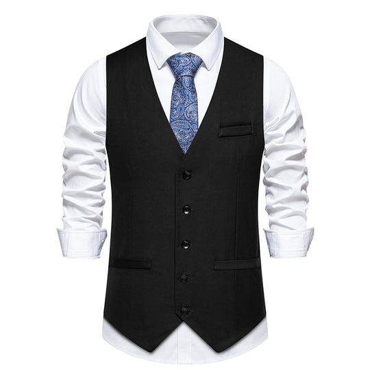 Herren elegante Anzugweste mit feiner Struktur und hochwertigem Material R&B