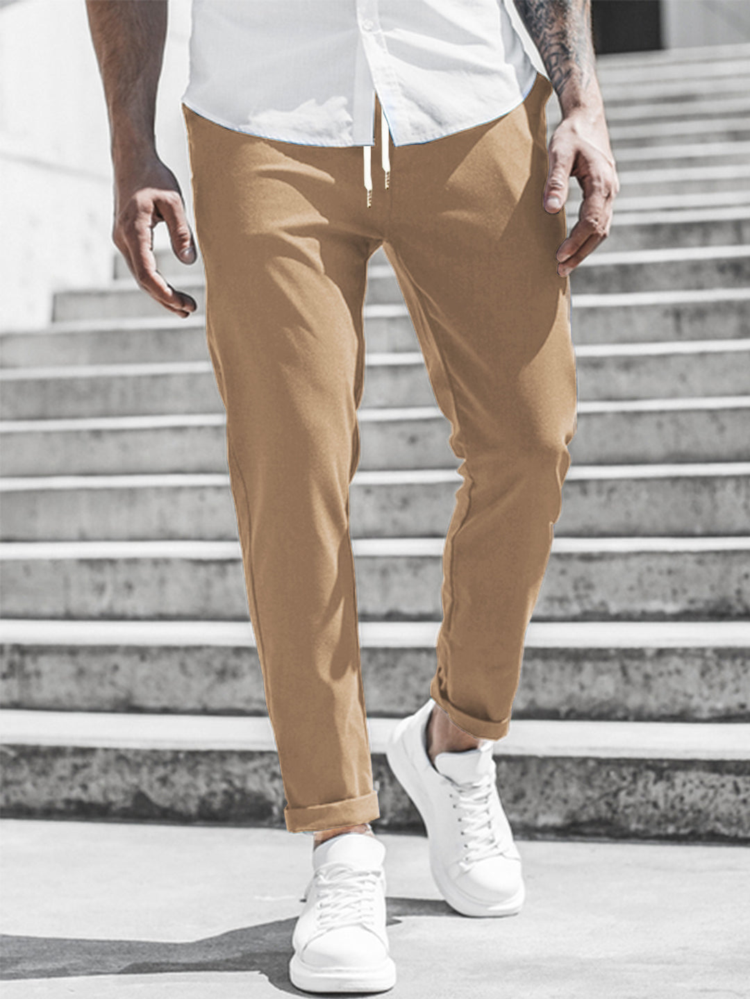 R&B Herren Freizeithose mit Kordelzug und Seitentaschen