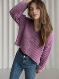 Damen Grobstrickjacke mit modischen Knopfdetails und lässigem Schnitt R&B