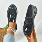 Damen modische Slipper mit trendigem Glanz und rutschfester Sohle R&B