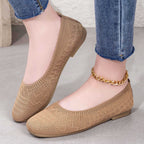 Damen elegante Ballerinas aus atmungsaktivem Strickmaterial R&B