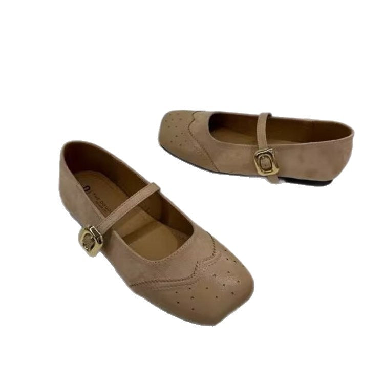 Damen elegante Mary Jane Ballerinas mit modischen Schnallen R&B