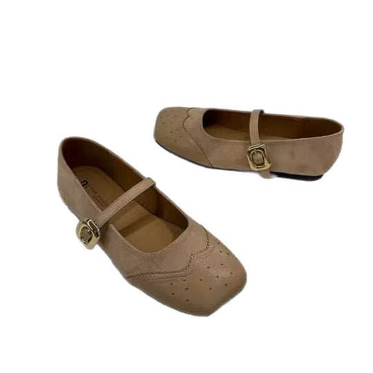 Damen elegante Mary Jane Ballerinas mit modischen Schnallen R&B