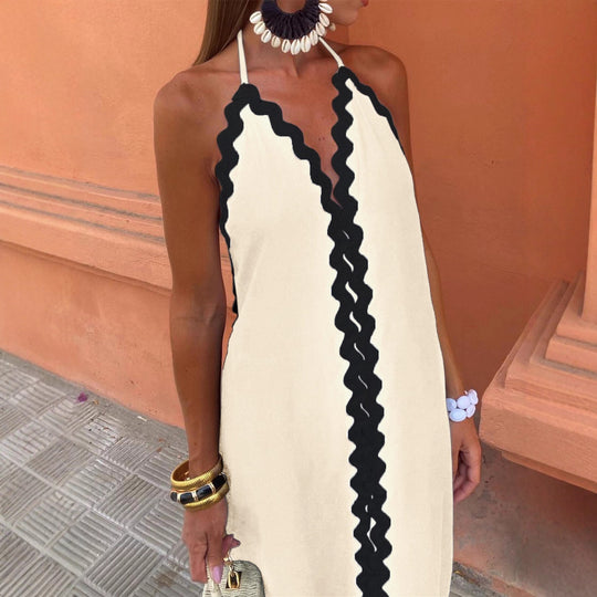 Damen Maxikleid mit raffinierten Schrägen und charmanten Trageeigenschaften R&B