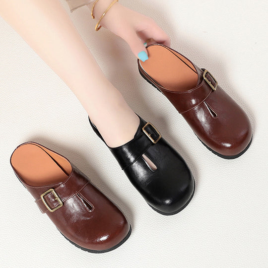 Damen Clogs mit modischem Riemen und komfortablem Fußbett R&B