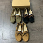 Damen Mokassin-Schuhe aus hochwertigem Wildleder mit eleganter Schnürung