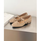 Damen Ballerinas mit dekorativen Schleifen und Strass-Applikationen
