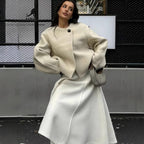 Damen Modische Oversized-Jacke mit strukturiertem Design R&B
