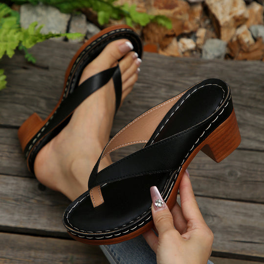 Damen Keil-Sandalen mit modernen Riemen R&B