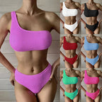 Damen Einseitiger Bikini mit hoch geschnittenem Schnitt R&B