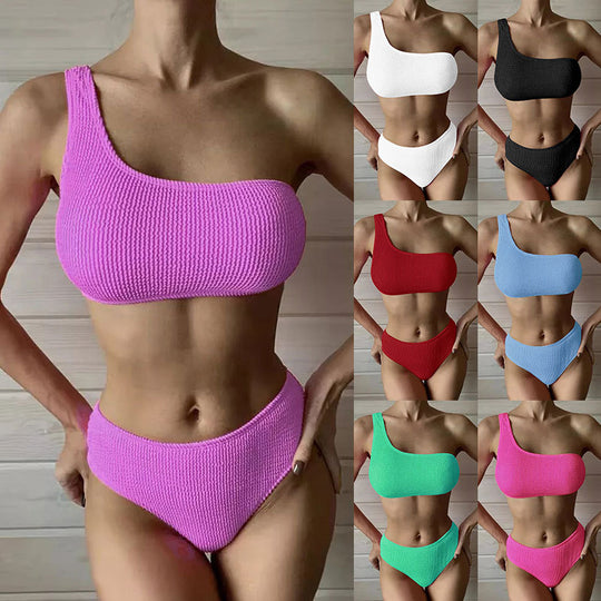 Damen Einseitiger Bikini mit hoch geschnittenem Schnitt R&B