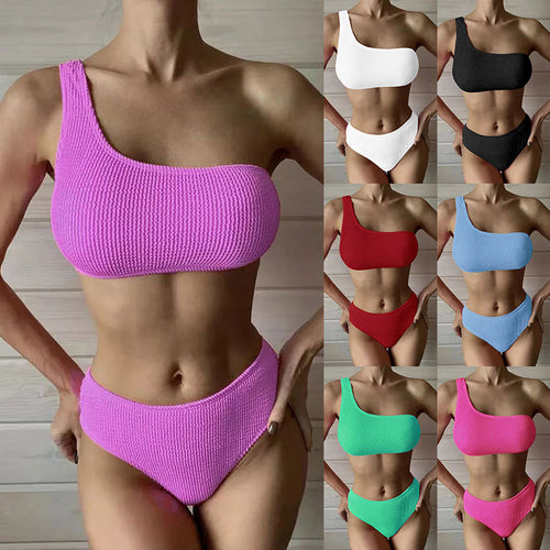 Damen Einseitiger Bikini mit hoch geschnittenem Schnitt R&B