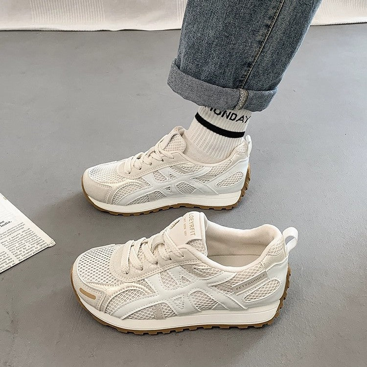 Damen Sportliche Mesh Sneakers mit atmungsaktiver Oberflächenstruktur und rutschfester Sohle R&B