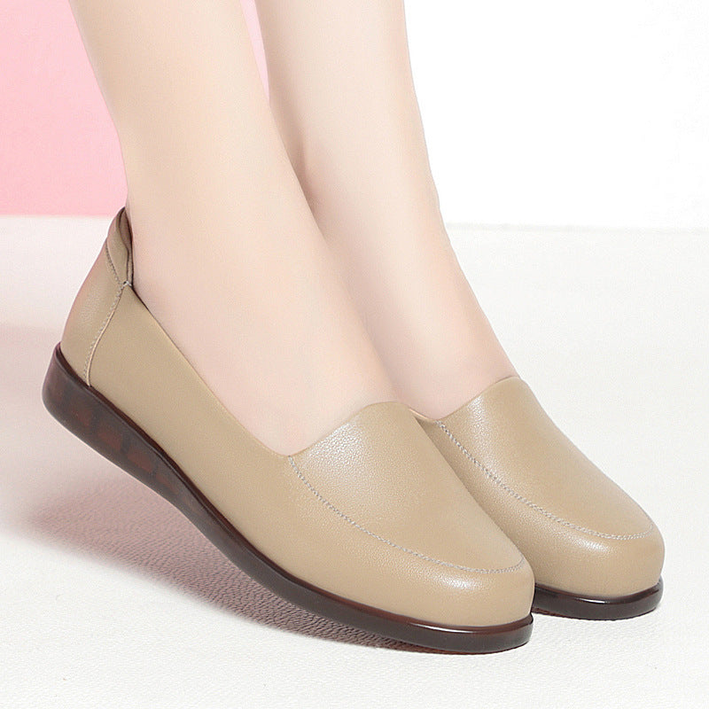 Damen Bequeme Slipper aus hochwertigem Kunstleder mit dämpfender Sohle R&B